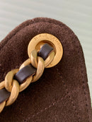 Chanel 25 Camurça Marrom