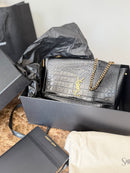 Bolsa YSL dupla face croco/ pelica