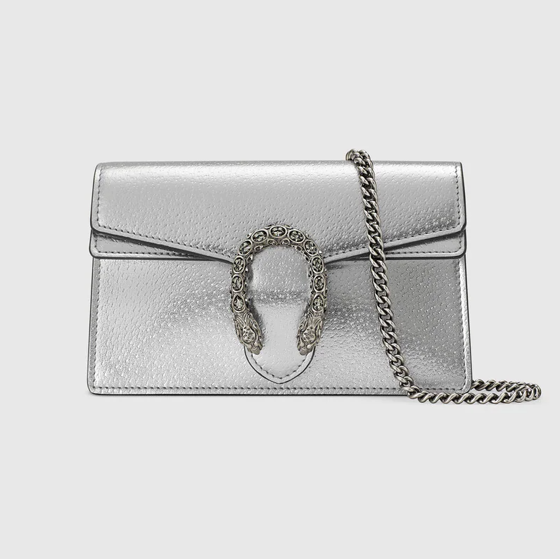 Bolsa Gucci Dionysus Super Mini Metalizada