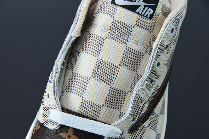 Tênis Louis Vuitton Nike Air Jordan 1 Low AJ1 TS