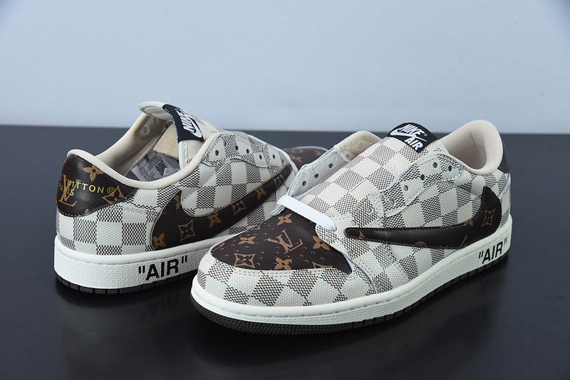 Tênis Louis Vuitton Nike Air Jordan 1 Low AJ1 TS
