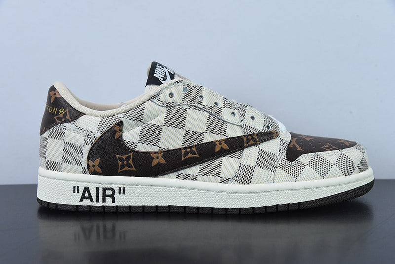 Tênis Louis Vuitton Nike Air Jordan 1 Low AJ1 TS