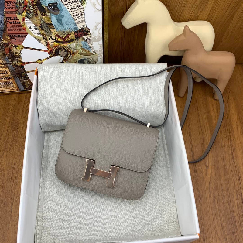 Bolsa Hermès Constance 19cm Epsom TO